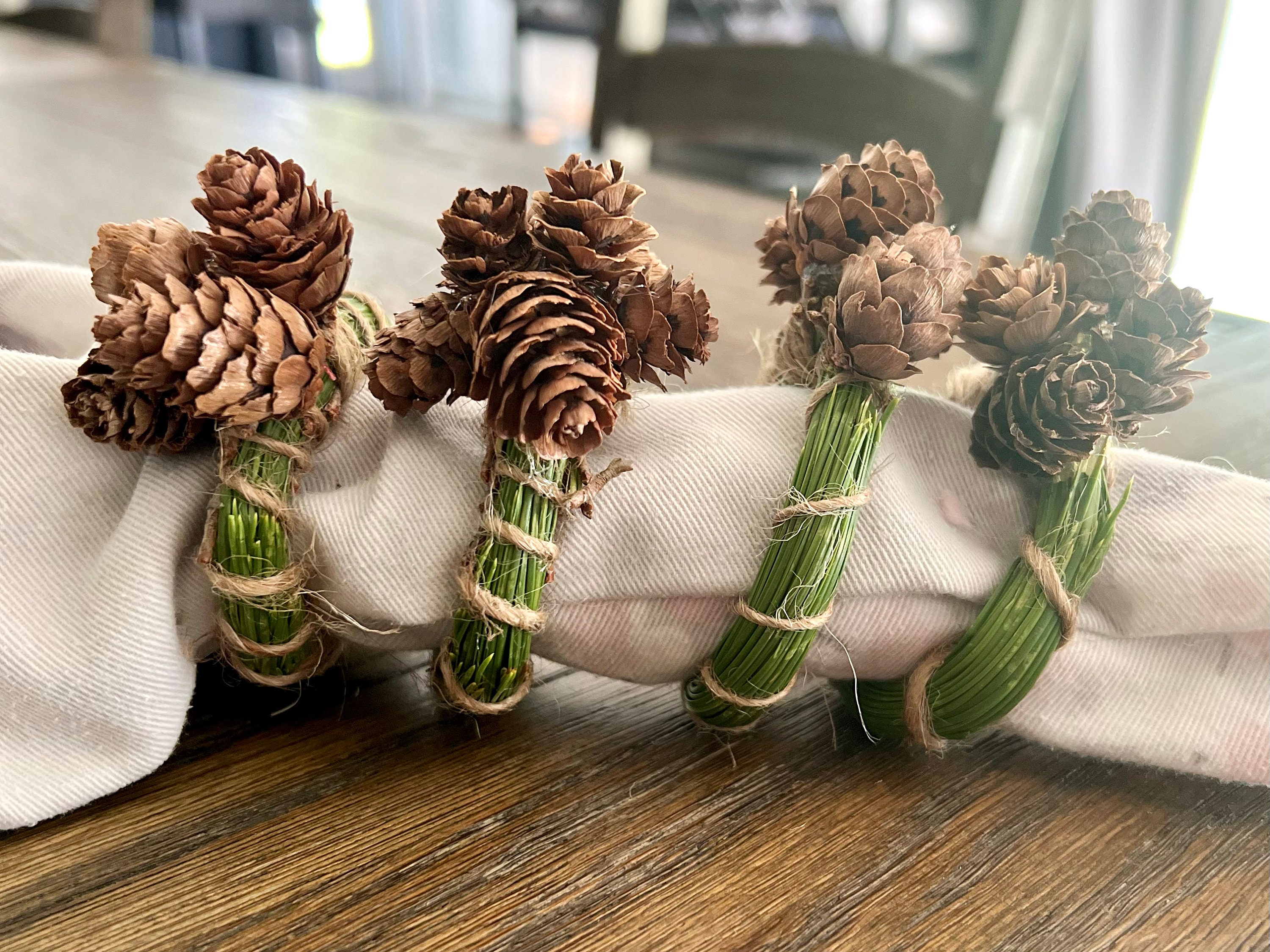 valerie parr hill Glittered Frosted Pine cones Set Of 6