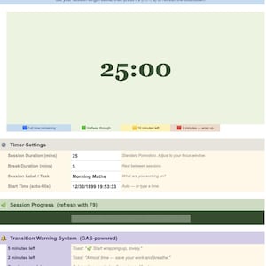 Homeschool Planner Spreadsheet | Google Sheets | Neurodiversity-Affirming | Daily Tracker, Focus Timer, Learning Log, Mood Tracking