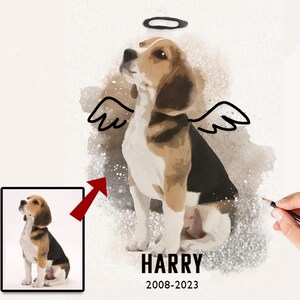 CUSTOM PET PORTRAIT Watercolor Pet Portrait, Custom Pet Memorial Portrait Dog Cat Portrait Pet Illustration Dog Portrait Christmas Gift