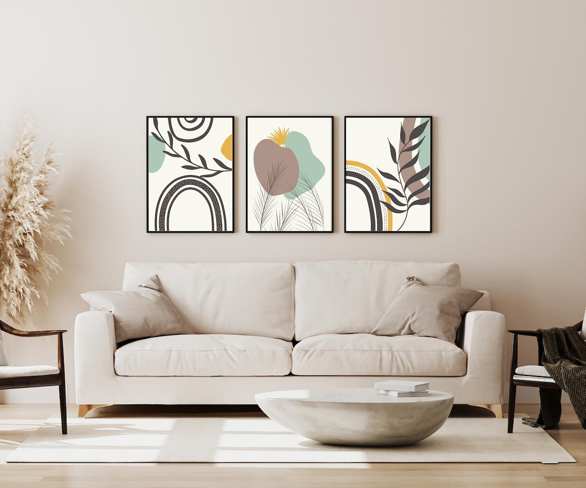 Modern Gallery Wall Art Set of 3boho Wall Artminimalist Wall Art