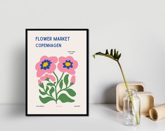 Flower Market,Colorful Abstract, Botanical Flowers, Art Print ,Colorful Poster, Modern Art Style Floral Wall Art, Boho Nursery Print