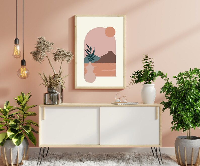 BOHO LANDSCAPE Printdigital Wall Artboho Wall Decorminimalist