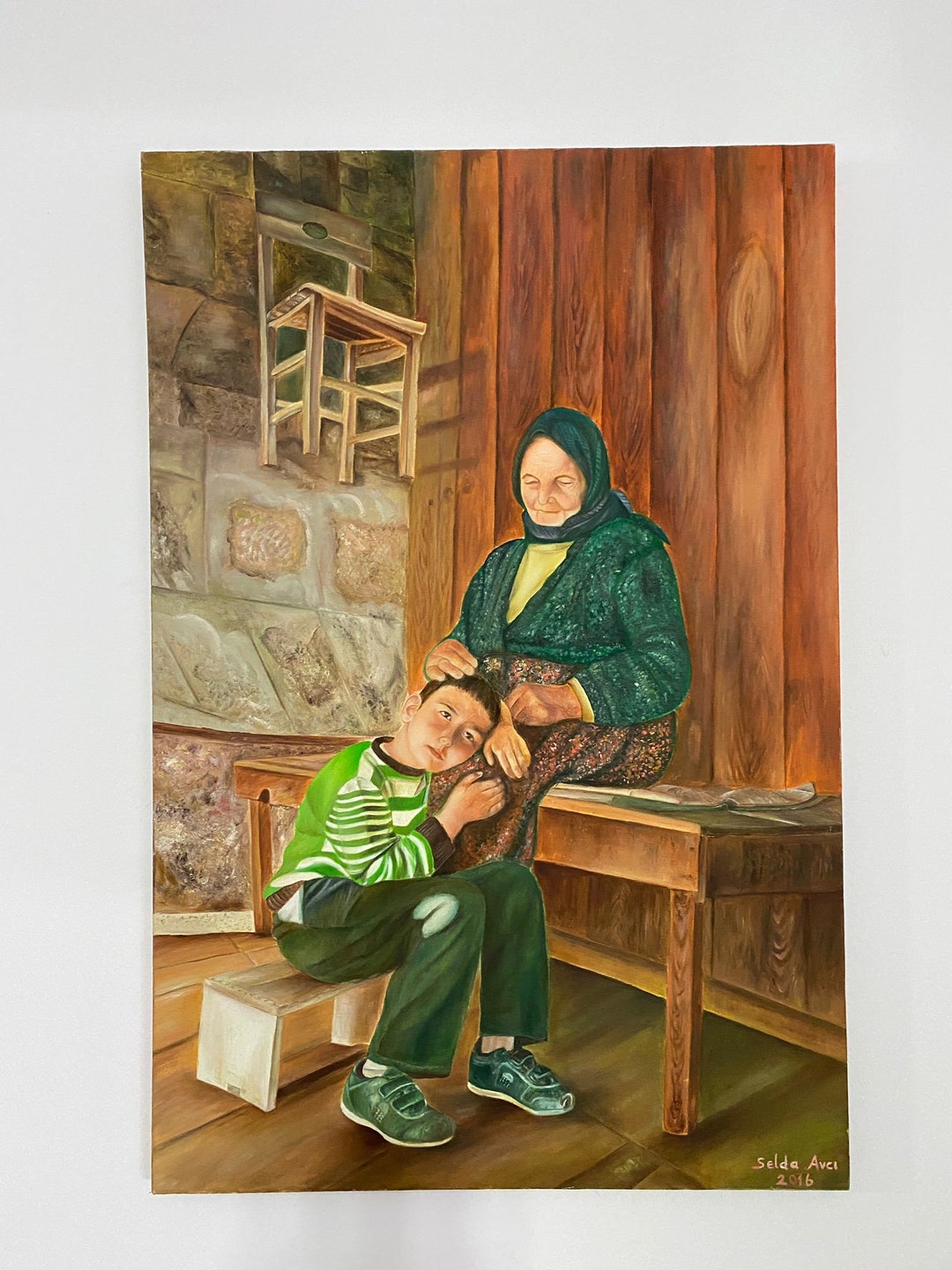 Original Oil Paintingreal Life Story Oil Painting on Canvas by Selda