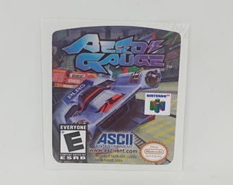 Label / Sticker For Restore Nintendo 64 n64 Cartridges of AERO GAUGE Usa
