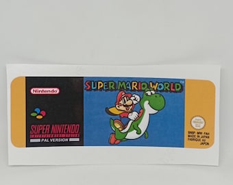 Label / Sticker For Restore Super Nintendo snes Cartridges of Super Mario World (FAH or FRG)