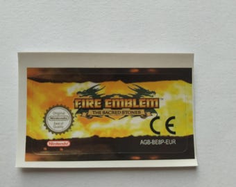 Label / Sticker For Fire Emblem The Sacred Stones (EUR) Nintendo Gameboy Advance GBA Cartridges