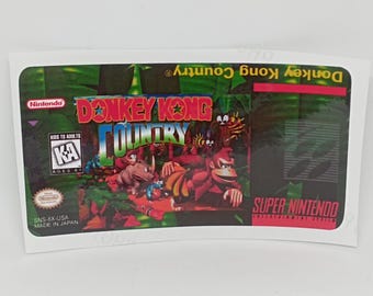 Label / Sticker For Restore Super Nintendo snes Cartridges of Donkey Kong Country 1 (USA)