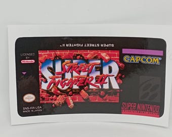 Label / Sticker For Restore Super Nintendo snes Cartridges of Super Street Fighter II 2(USA)