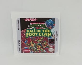 Label / Sticker For NINJA TURTLES Fall of the Foot Clan (Usa or Ukv) Nintendo Gameboy Cartridges