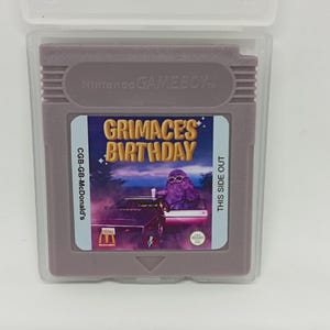 GRIMACE'S BIRTHDAY for gameboy color new homebrew 2023 Mc Donald's game boy