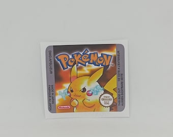 Label / Sticker For POKEMON YELLOW (EUR) Pokemon Nintendo Gameboy Cartridges