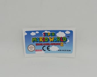 Label / Sticker For Super Mario Advance 2 (USA or EUR) Nintendo Gameboy Advance GBA Cartridges