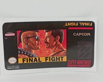 Label / Sticker For Restore Super Nintendo snes Cartridges of Final Fight (USA)