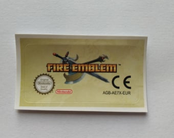 Label / Sticker For Fire Emblem (EUR) Nintendo Gameboy Advance GBA Cartridges