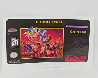 Label / Sticker For Restore Super Nintendo snes Cartridges of Final Fight 3 (USA)