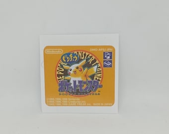 Label / Sticker For POCKET MONSTER Yellow (JAP) Japanese Pokemon Nintendo Gameboy Cartridges