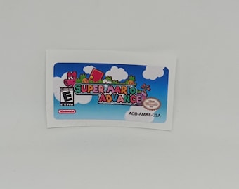 Label / Sticker For Super Mario Advance 1 (USA) Nintendo Gameboy Advance GBA Cartridges