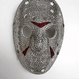 Rhinestone this Jason mask with me #jason #fridaythe13th