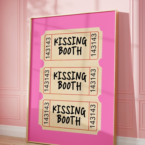 Kissing Booth Ticket Art Print