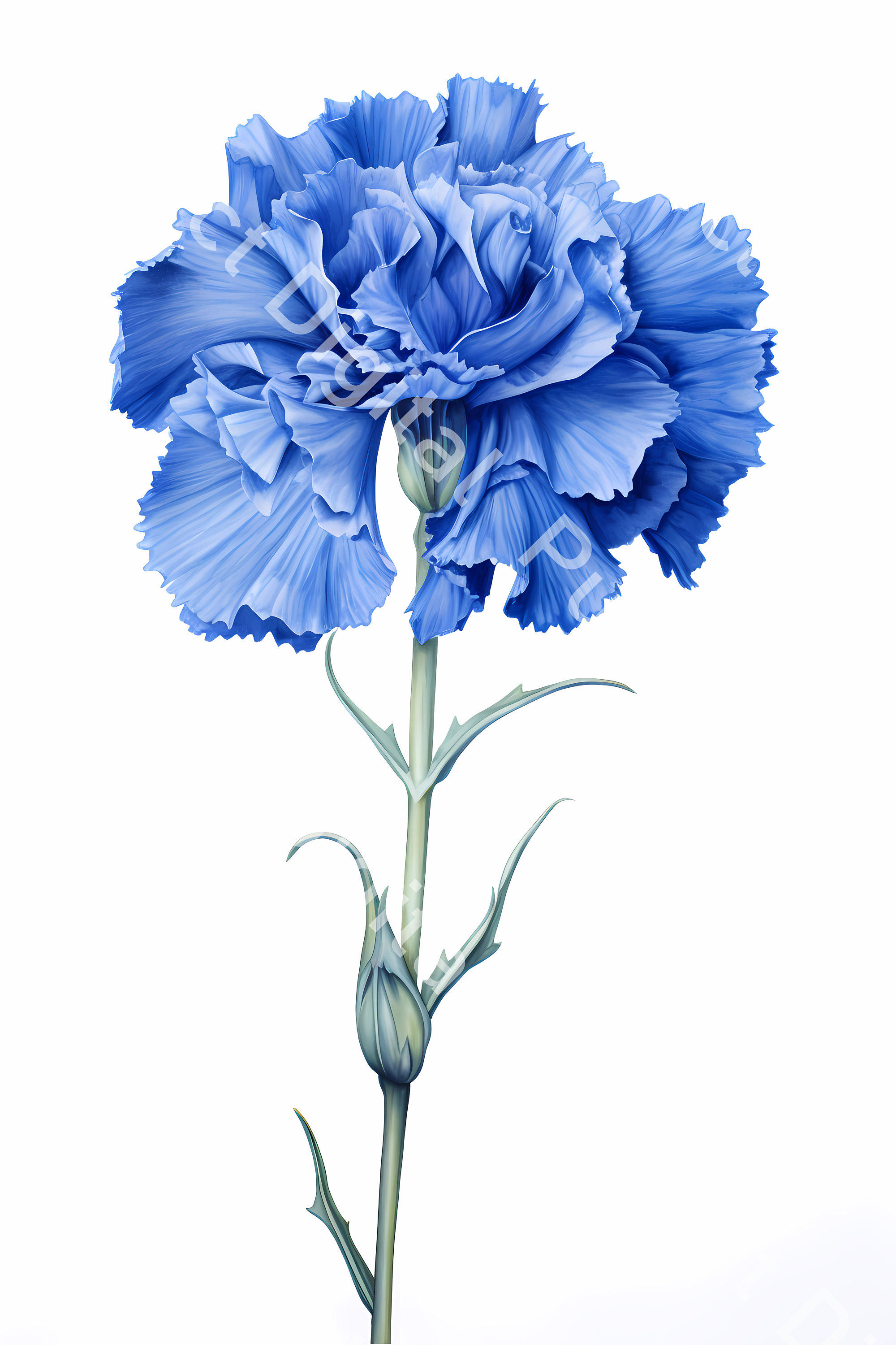 Blue Carnation Watercolor Clipart Bundle 14 High Quality JPG Etsy