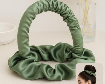 Satin Heatless Curling Band – Hitzefreies Lockenband aus Satin in Grün