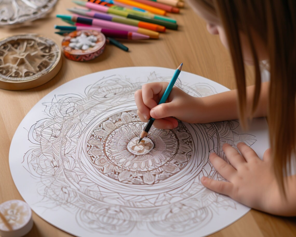 100 Colorful Mandala Digital Download Coloring Book Pages for Kids and ...