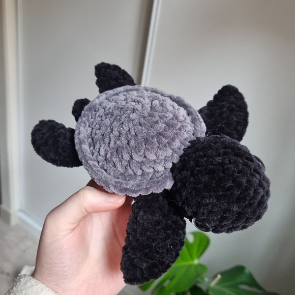 Peluche en crochet Tortue noire