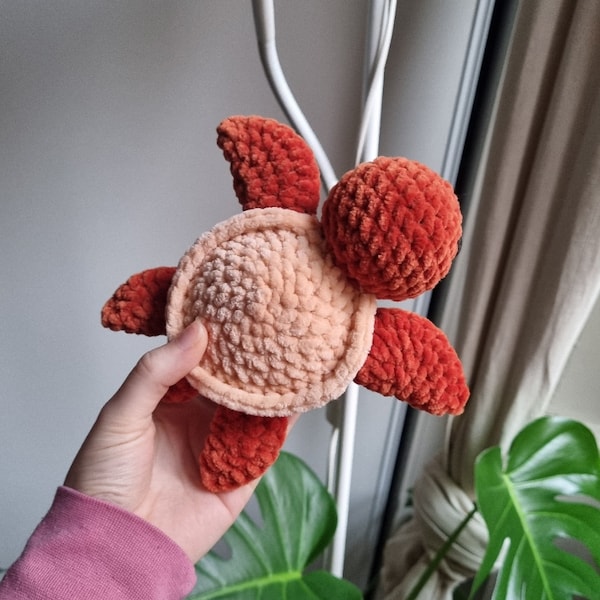 Peluche en crochet Tortue rouille