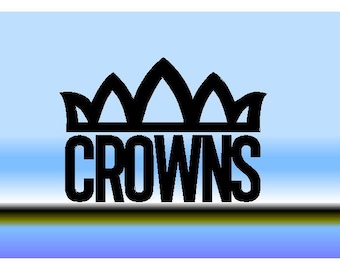 Adesivo con logo Crowns, decalcomania in vinile Guam Guamanian CNMI Islander