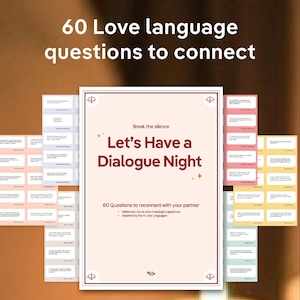 Deep Talk Cards, Love Language Questions for Couples, Date Night Questions, Conversation Starters, Printable image 1
