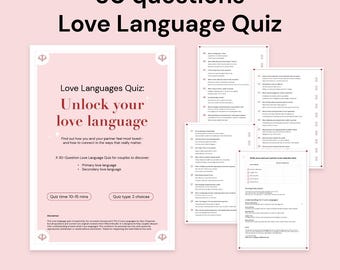 Couples Love Language Quiz: Relationship Test, Printable (PDF Download)