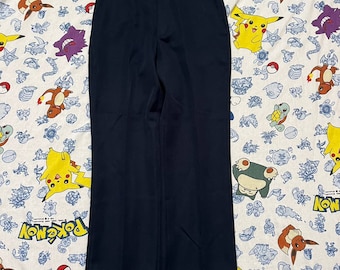 Vintage 1970s 70s Comfort Action Talon Navy Trousers Pants 34x30