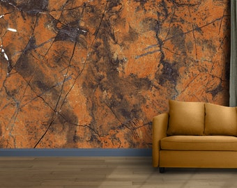 Copper Wallpaper, Rusty Wall Decor, Copper Design, Peel And Stick, Non-Woven