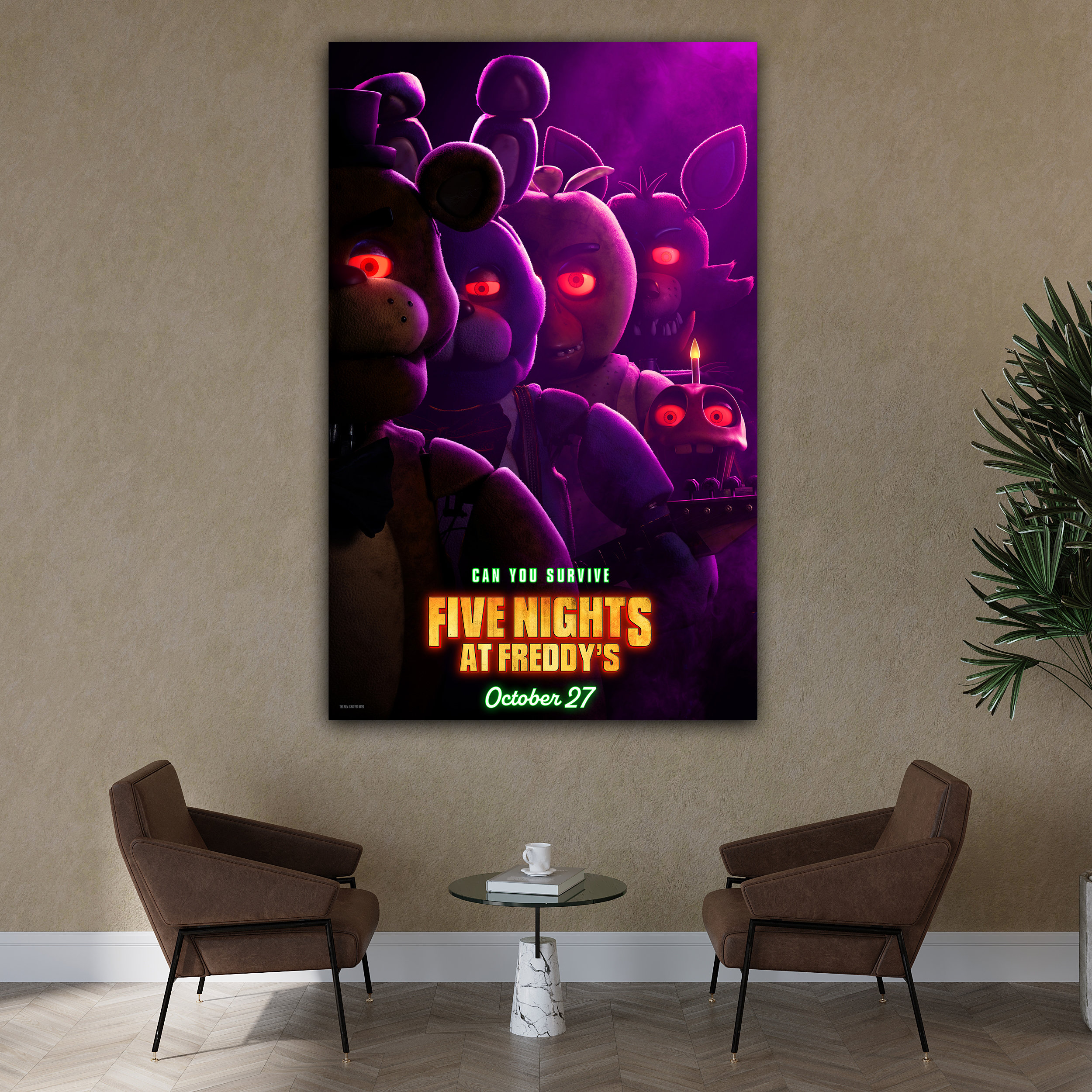 Can you survive Five nights at Freddy's (FNAF MOVIE POSTER Redraw