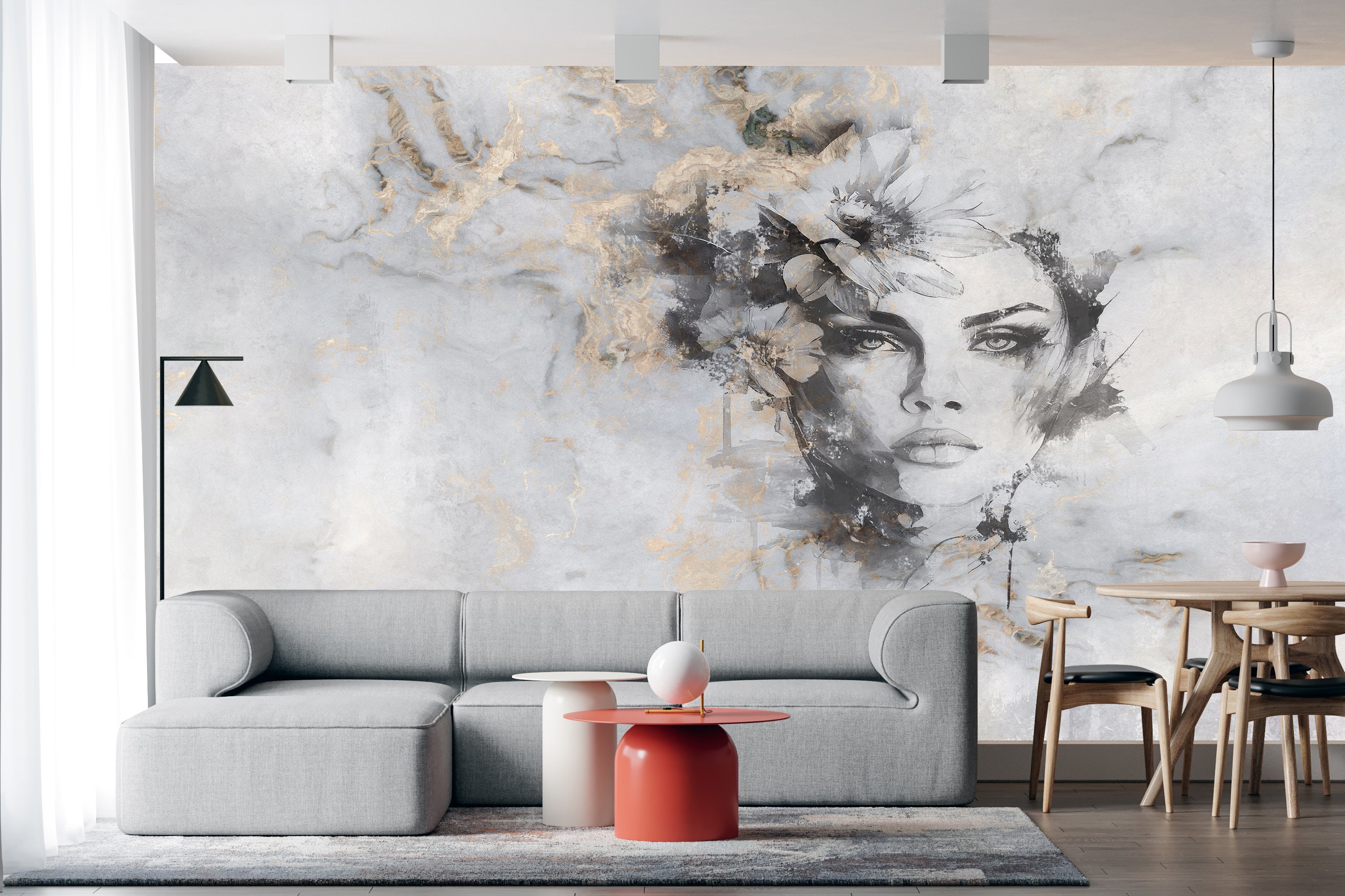 Girl Wallpaper Teenage Girl Wallpaper Girl Wallpaper Peel Etsy