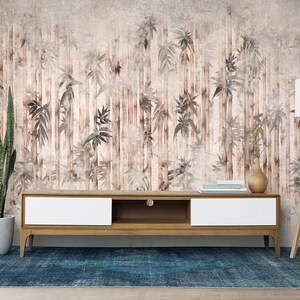 Vintage Forest Wallpaper Peel and Stick,Vintage Forest Wall Art Non-Woven, Pastel Forest Wall,Self-Adhesive, Peel and Stick, Non-Woven