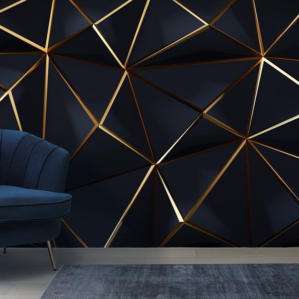 Black And Gold Wallpaper Peel And Stick