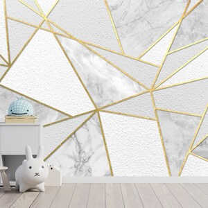 Triangle Geometric Wallpaper Peel and Stick,Textured Triangle Geometric Wall Art,Triangle Wall Mural, Self-Adhesive,Peel and Stick,Non-Woven