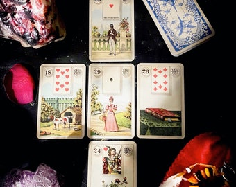 Lenormand Reading, Love Reading, Psychic Reading for 24 Hours, Love, Relationship, Career. Intuitive Lenormand Reading, One Question.