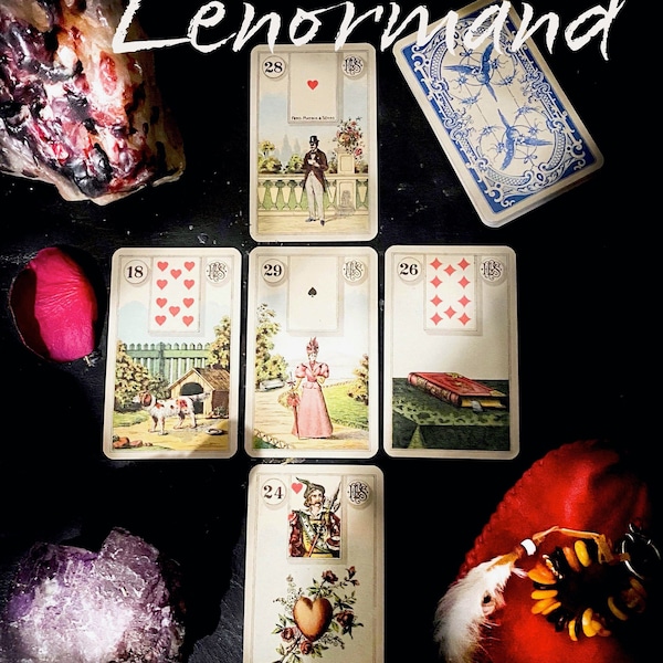 Lenormand Reading, Love Reading, Psychic Reading for 24 Hours, Love, Relationship, Career. Intuitive Lenormand Reading, One Question.