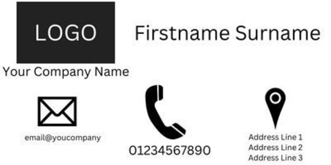 Custom Professional Email Signature Simple Easy to Edit and Etsy