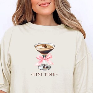 Tini Time Shirt, Espresso Martini Coquette Shirt, Gift for Her, Comfort Colors, Martini Lover Shirt, Espresso Martini Tee, Cocktail Shirt