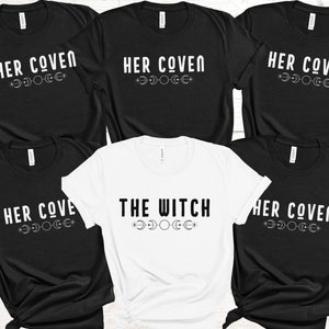 Halloween Bachelorette Party Shirt The Witch Her Coven Shirt Fall Bridesmaid Shirt Spooky Bachelorette TShirt Halloween Bride Spooky Season
