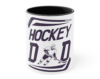 Taza de café para papá del hockey, taza para fanáticos de los deportes, regalo del día del padre
