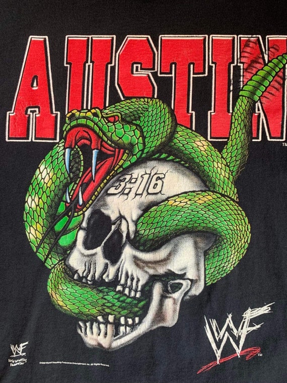 Stone Cold Steve Austin 1999 shirt/ skull with sn… - image 4