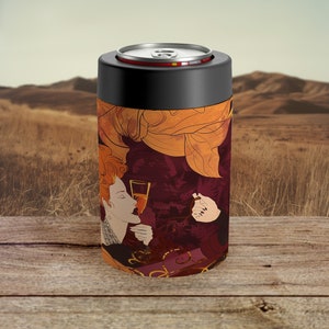 Boho Beer Sleeve Girl Hippie Gathering Girl Can Holder Boho Beer Cozy Hippie Festivity Boho Can Insulator For 12oz Can