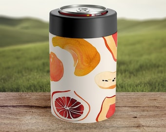 Colorful Fruit Print Stainless Steel Can Koozie Gift for Fruit Lover Can Holder for 12oz Cans