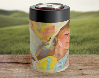 Lemonade Koozie For Children's Lemonade Stand Birthday Party Children's Lemonade Stand Beer Sleeve For 12oz Can
