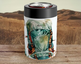 Koozie Fathers Day Hiking Drink Holder Gift For Him Hiking Beer Sleeve For Dad Hiking Can Cooler For 12oz Can