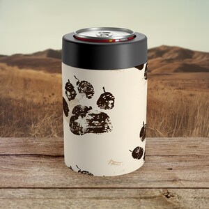 Paw Print Koozie For Animal Lovers Birthday Gift Animal Print Drink Holder For 12oz Can